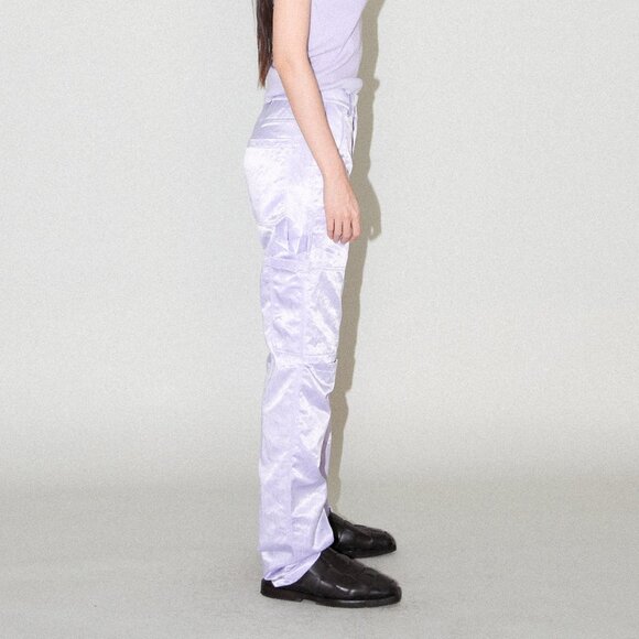 KkCo Slit Satin Lavender Carpenter Pant - Picture 3 of 5